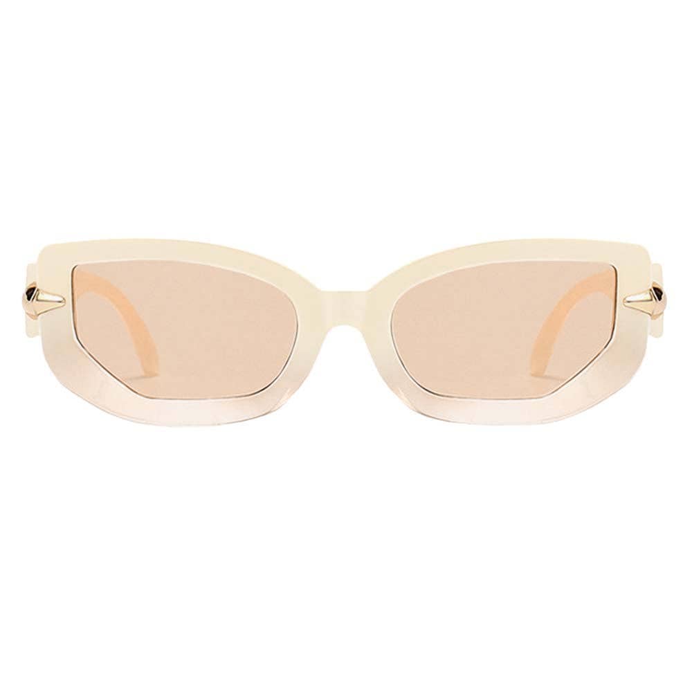 Elle Polarized Sunglasses: Cream