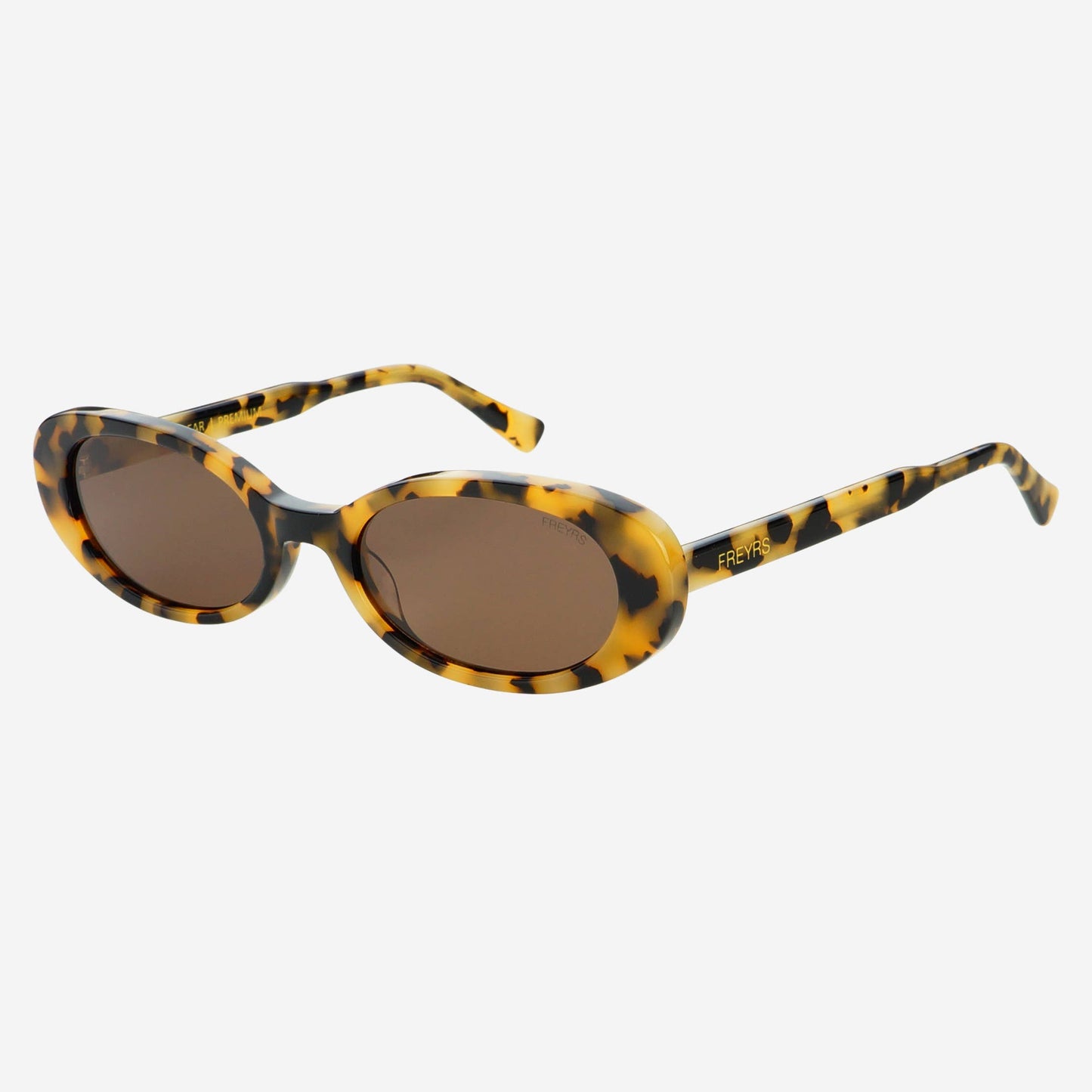 Mimi Acetate Oval Sunglasses: Milky Tortoise