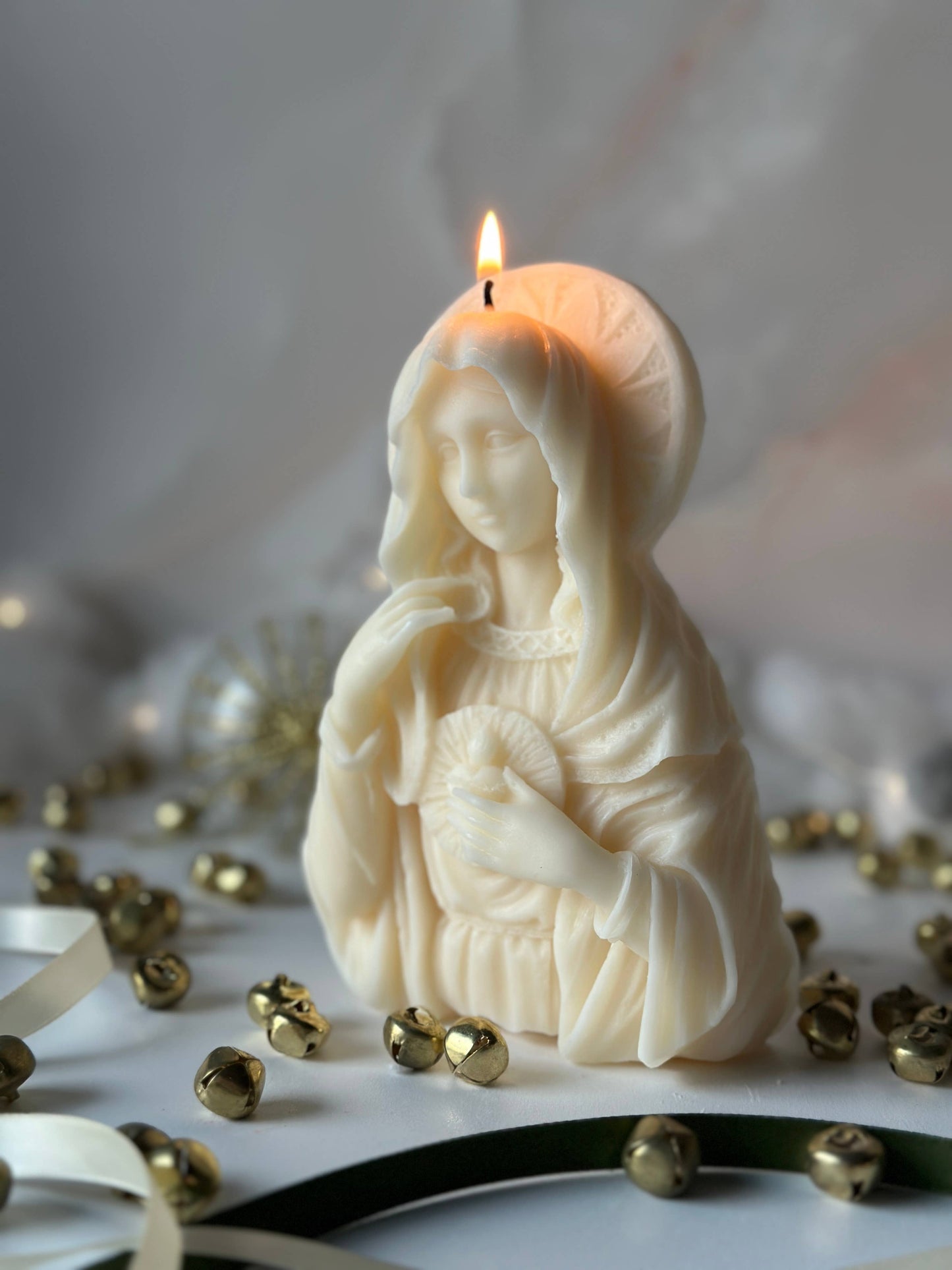 Saint Maria | Easter Candles | Spring Decor: Amber Noir
