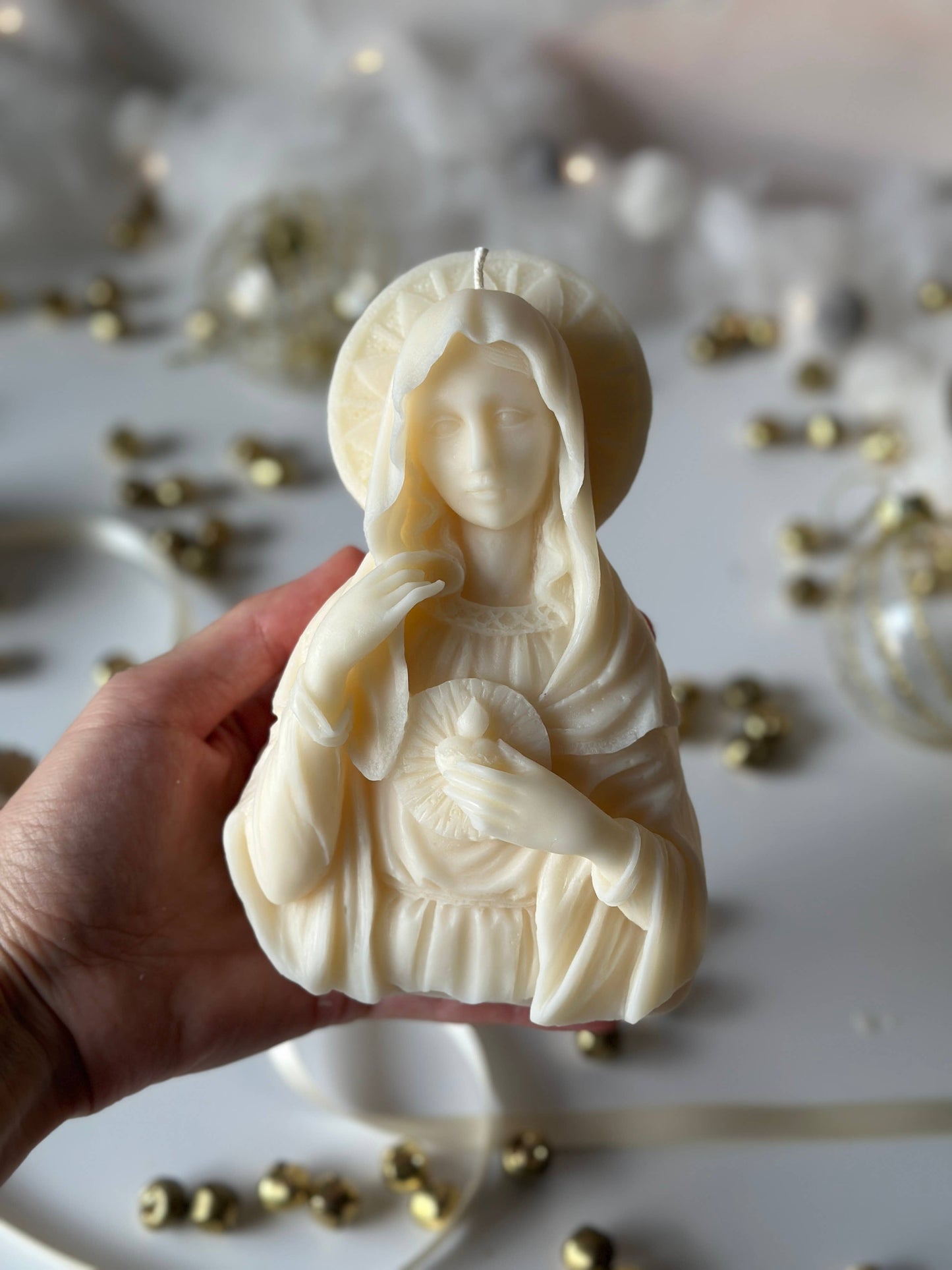 Saint Maria | Easter Candles | Spring Decor: Amber Noir