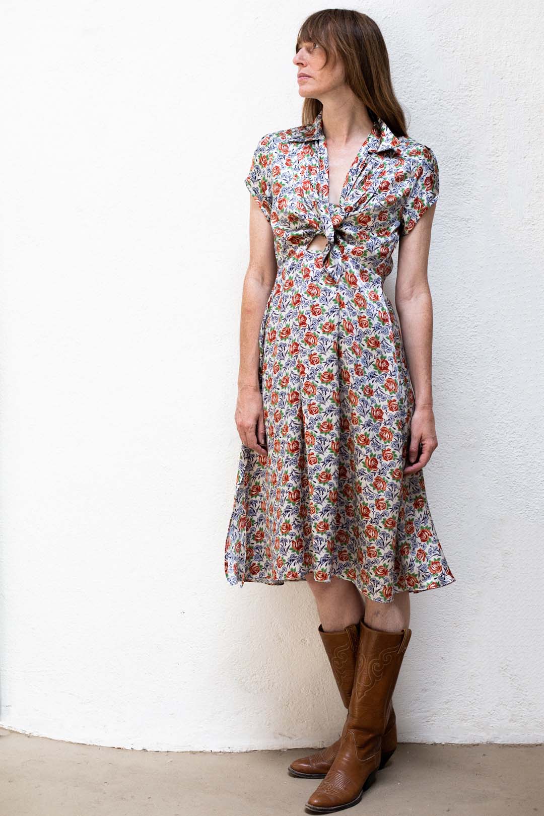 Lindsey Thornburg Clark Dress White Red Rose