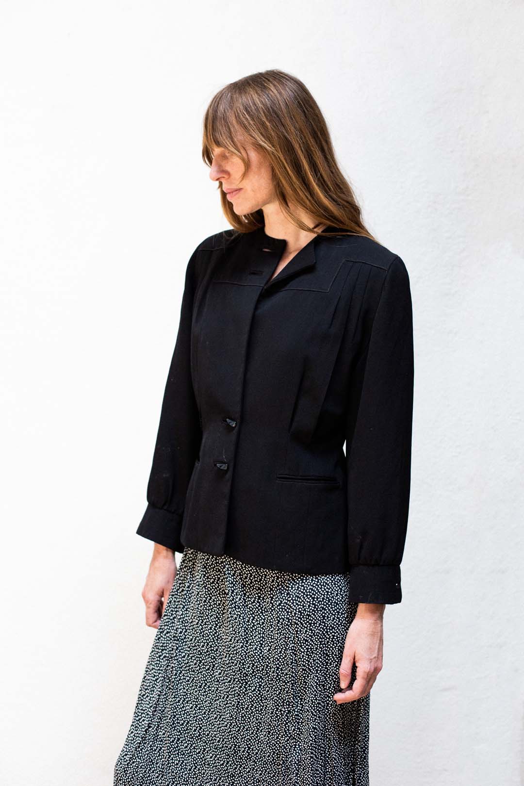 Vintage Black Wool Jacket