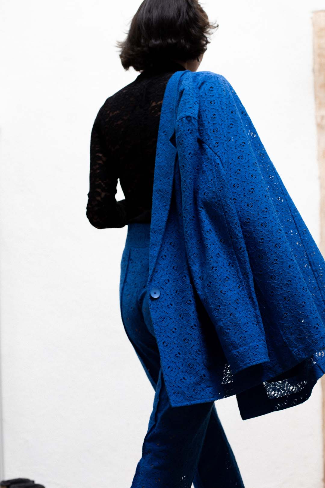 DURAND BLUE LACE TROUSERS