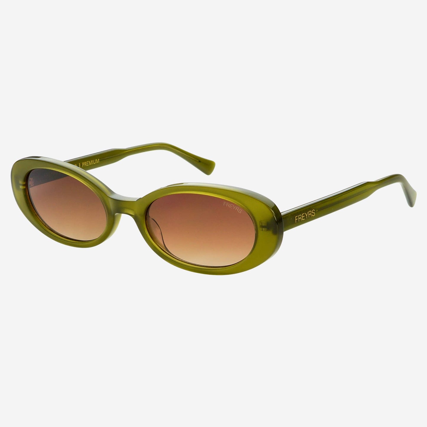 Mimi Acetate Oval Sunglasses : Olive