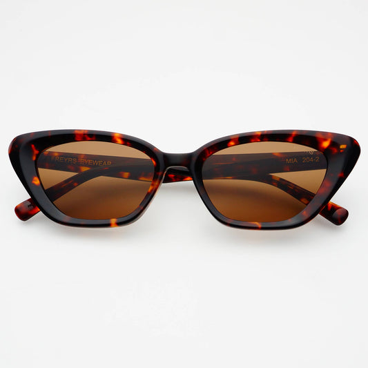 Mia Acetate Cat Eye Womens Sunglasses : Brown Tortoise