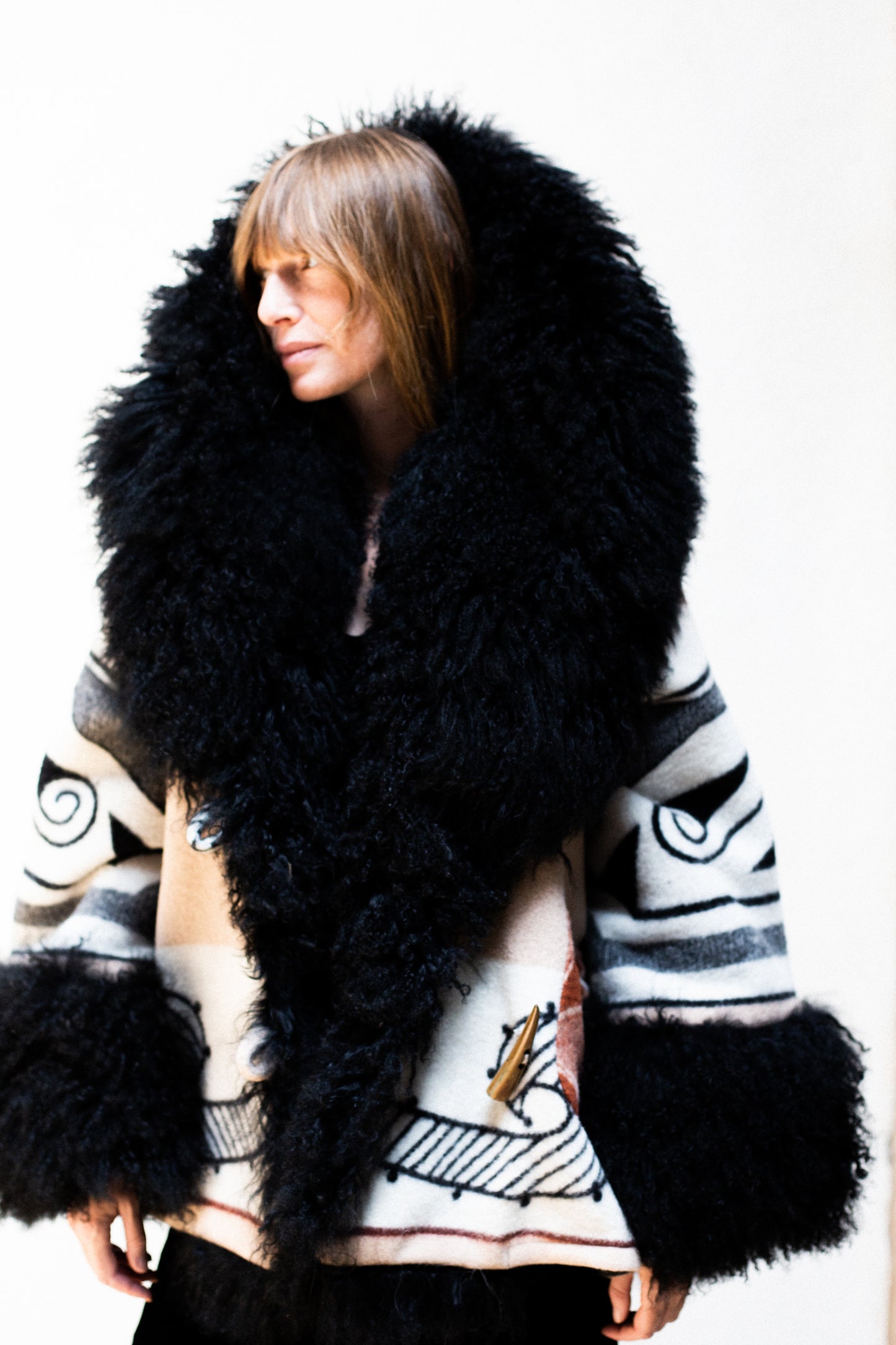 Lindsey Thornburg  Shearling Cloak