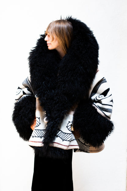 Lindsey Thornburg  Shearling Cloak