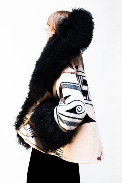 Lindsey Thornburg  Shearling Cloak