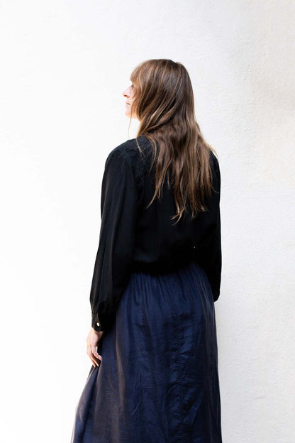 Vintage Silk Black Shirt