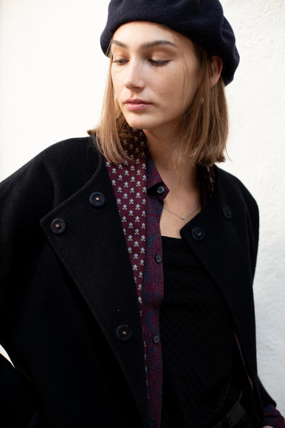 Sofie D’Hoore Dark Blue Wool Coat