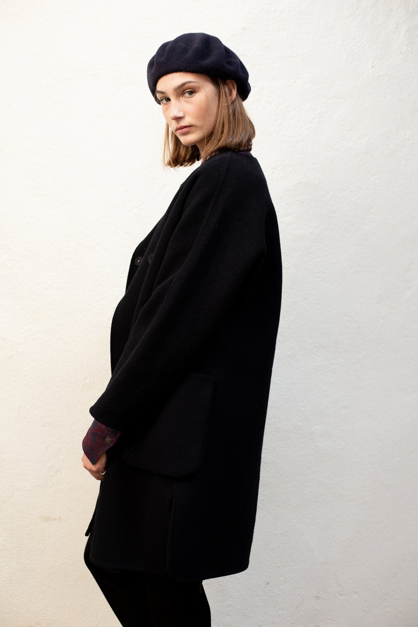 Sofie D’Hoore Dark Blue Wool Coat