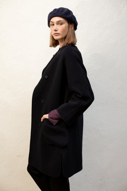 Sofie D’Hoore Dark Blue Wool Coat