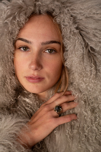 LABRADORITE| DOVETAIL PYRAMID TALON RING