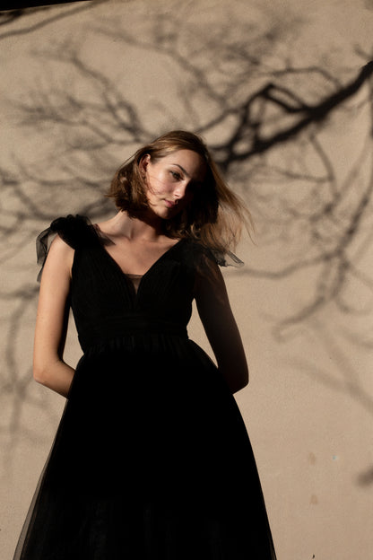 BLACK TULLE DRESS