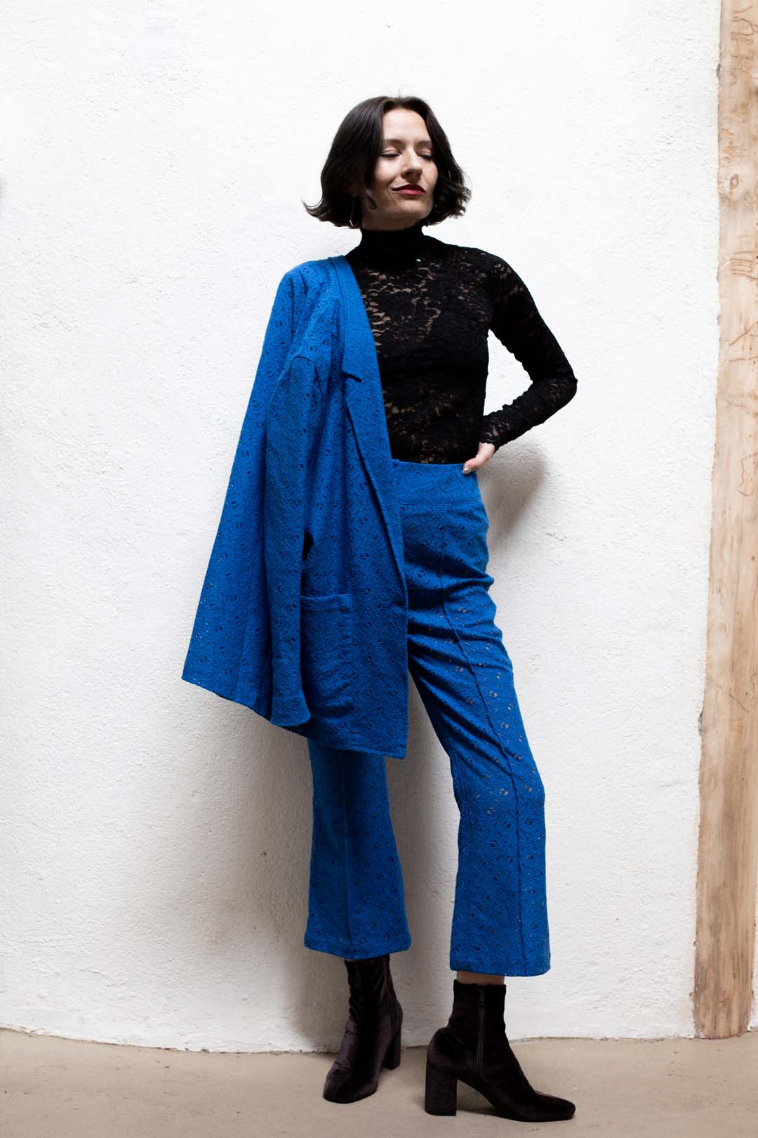 DURAND BLUE LACE TROUSERS