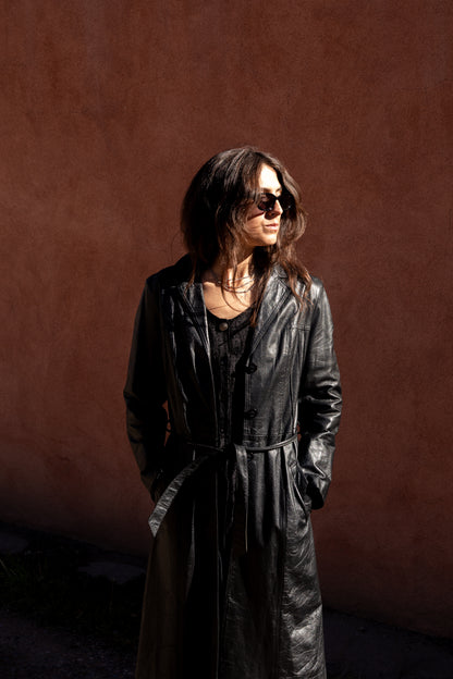 Vintage Leather Trench