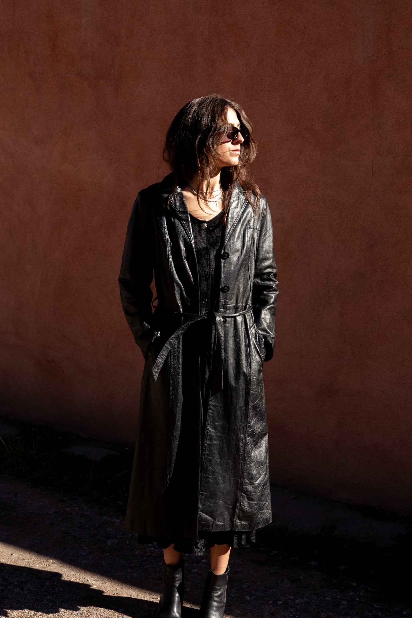 Vintage Leather Trench