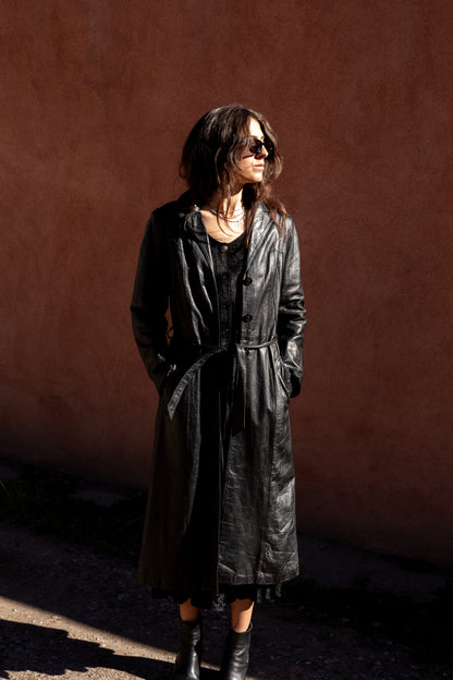 Vintage Leather Trench