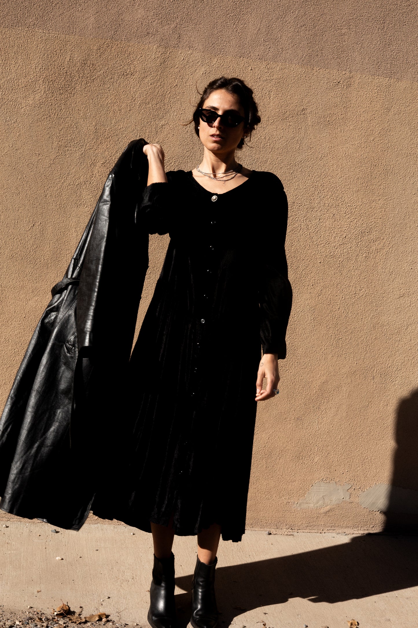 Vintage Leather Trench