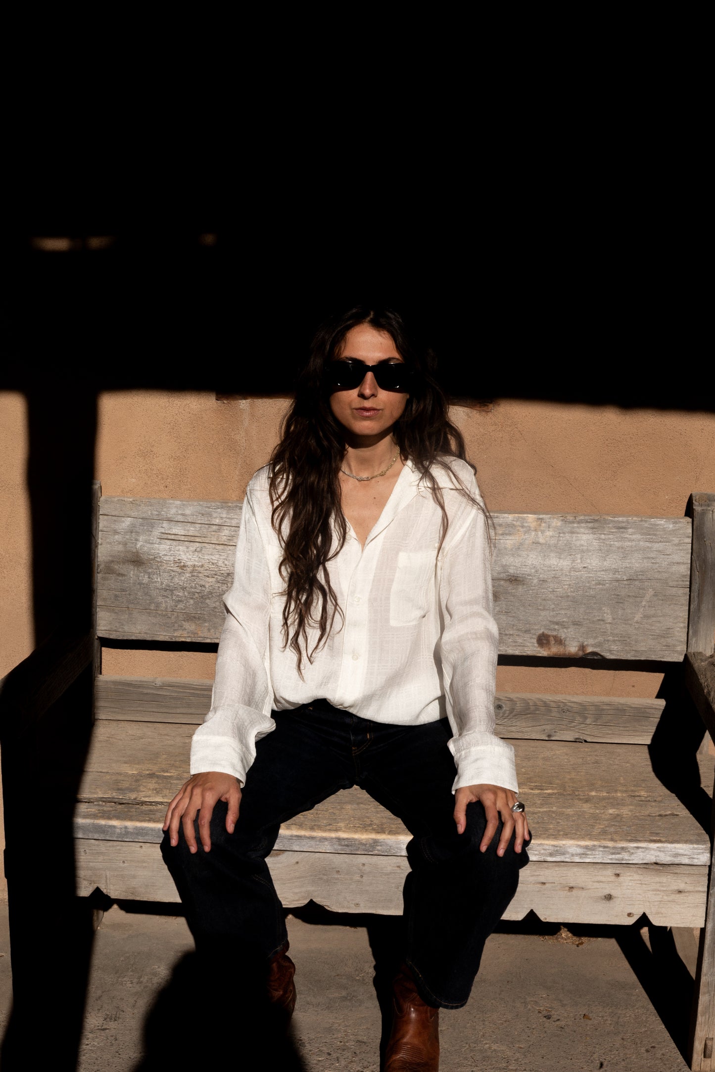 Casual Shirt in Creme Tencel Plaid (Copy)