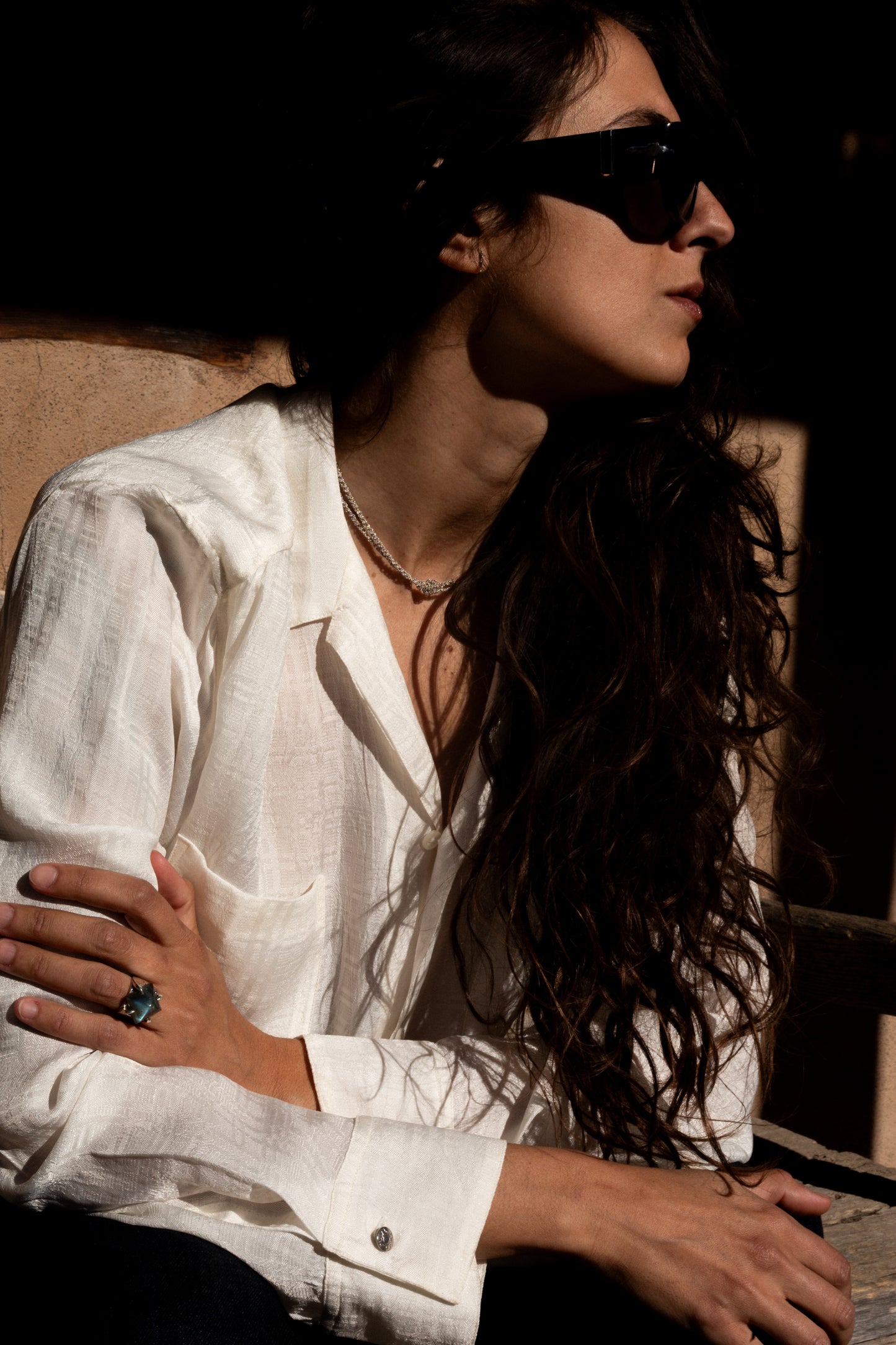 Casual Shirt in Creme Tencel Plaid (Copy)