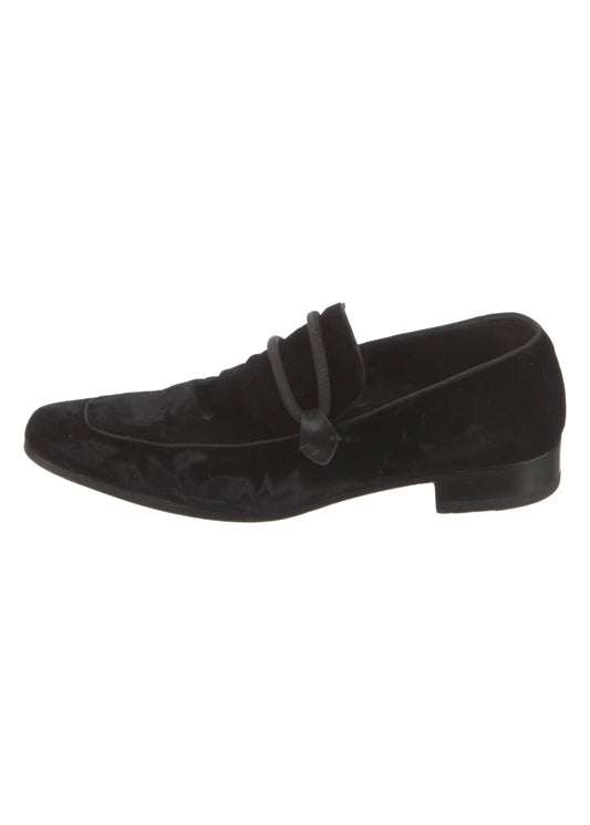Yves Saint Laurent Rive Gauche Velvet Loafers sz 42 Women