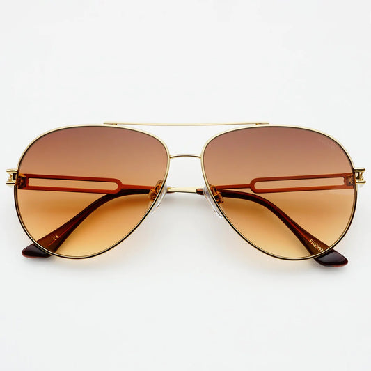 Henry Gold Brown Sunglasses