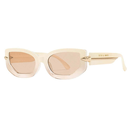 Elle Polarized Sunglasses: Cream