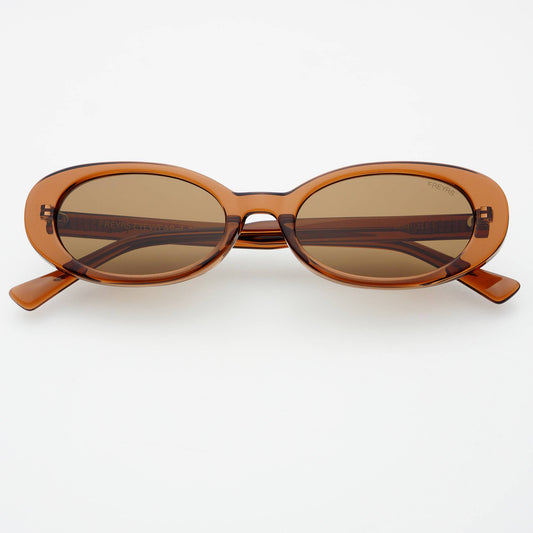 Mimi Acetate Oval Sunglasses : Brown