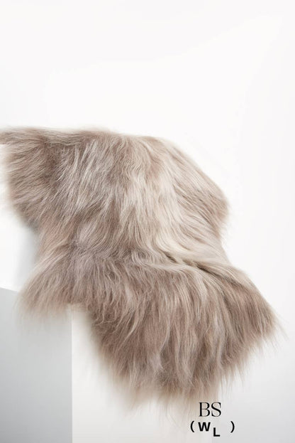 Taupe Icelandic Sheepskin Throw Rug