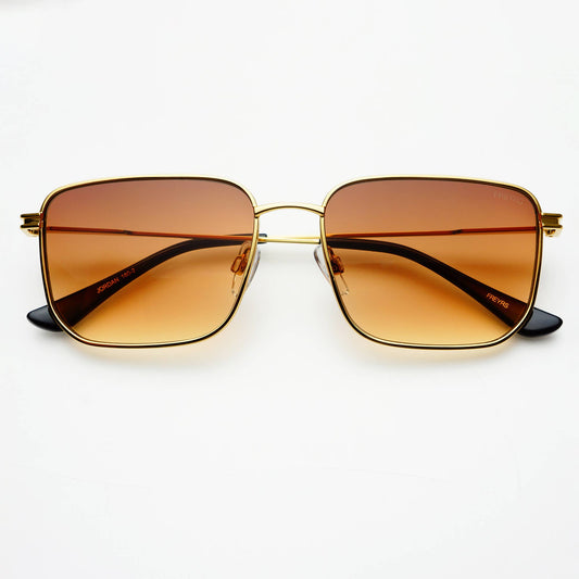 Jordan Mens Womens Unisex Sunglasses: Gold / Brown