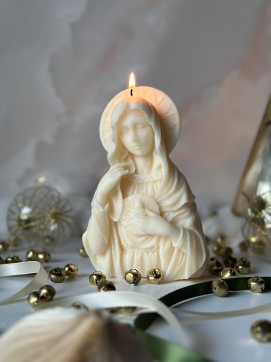 Saint Maria | Easter Candles | Spring Decor: Amber Noir